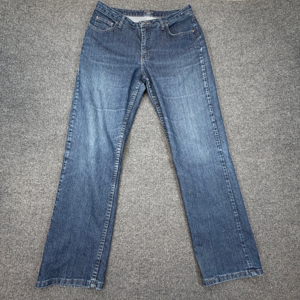 Riders by Lee Relaxed Fit Jeans Womens 10M Blue Dark Wash Stretch Denim Straight